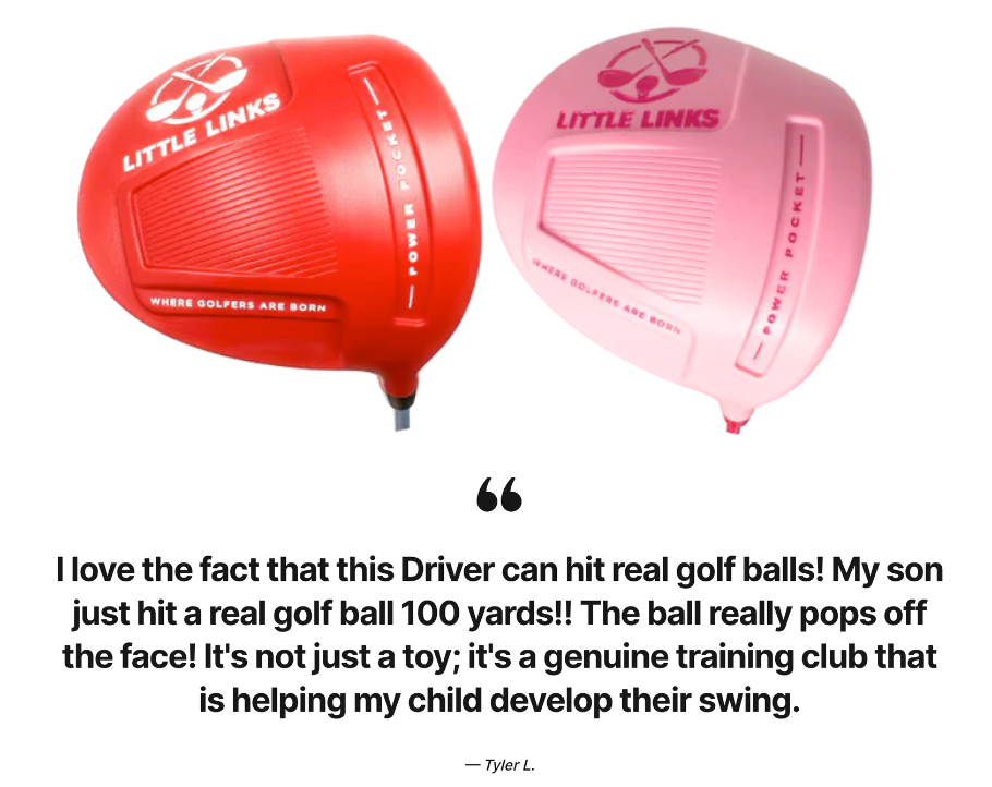 I spent the next three years creating the ultimate kids’ golf driver.