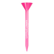 Little Links kids golf tee in pink 3.25 inch, designed for use on natural grass, durable and easy to use for young golfers practicing their swing.