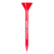 Little Links kids golf grass tee in red 3.25 inch, designed for natural grass use, durable and easy to place for young golfers learning proper tee shots.