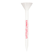 Little Links kids golf grass tee in white 3.25 inch, ideal for outdoor practice on natural grass, lightweight and stable for beginner golfers.
