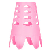 Little Links kids golf indoor tee in pink color, designed for use on mats and hard surfaces, allowing young golfers to practice safely and build confidence in their swing.