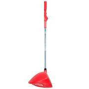 Full view of a red Little Links kids golf driver with training grip and oversized club head, designed to help young golfers learn proper technique and build confidence.